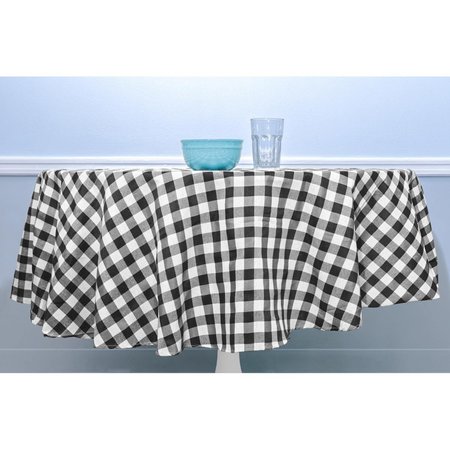 HOME MAISON Home Maison UMID 15971D=12 Tablecloth For Home  Kitchen  Décor - Buffalo Plaid Gingham Checkered - 58x102 - Black UMID 15971D=12